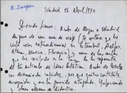[Carta] 1970 abril 16, Madrid, a Simón [Marchán]