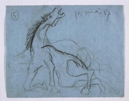 Estudio para el caballo (II). Dibujo preparatorio para «Guernica»