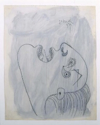 Cabeza de mujer (II). Dibujo preparatorio para «Guernica»