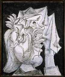 Cabeza de mujer llorando con pañuelo (II). Postscripto de «Guernica»