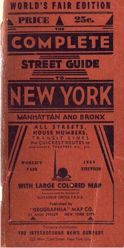 The complete street guide to New York: Manhattan and Bronx /