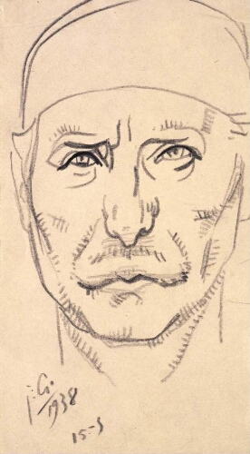 Croquis d'autoportrait (Boceto de autorretrato)