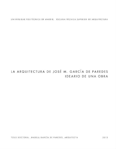 La arquitectura de José M.García de Paredes