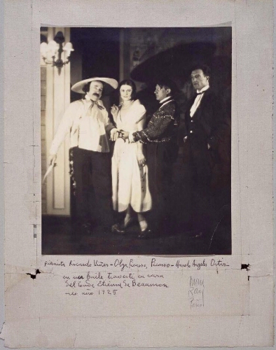 Ricardo Viñes, Olga Picasso, Pablo Picasso y Manuel Ángeles Ortiz