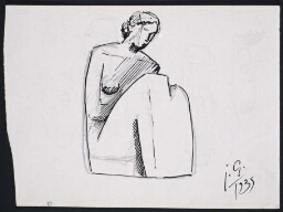 Femme assise pensive (Mujer sentada pensativa)