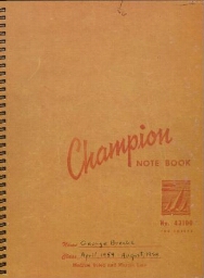 George Brecht -- Notebooks - April-August 1959