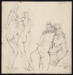 Deux études de deux femmes nues (Dos estudios de mujeres desnudas)