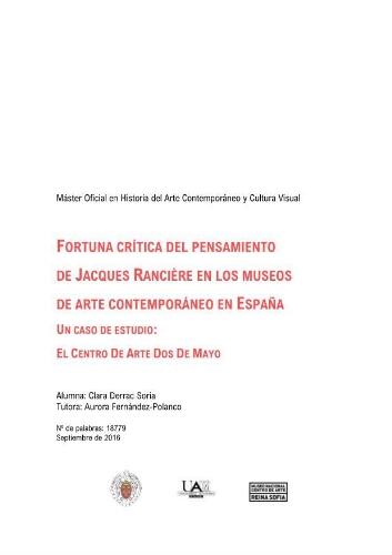 Fortuna crítica del pensamiento de Jacques Rancière en los museos de arte contemporáneo en España