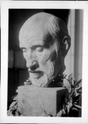 Negativos fotográficos del busto de Ramón y Cajal.