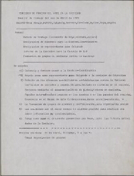 Comisión de Función del Arte en la Sociedad: reunión de trabajo del mes de abril de 1970