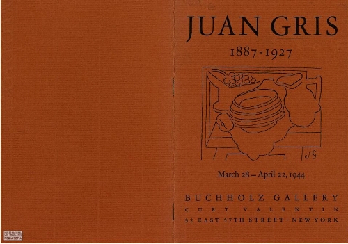 Juan Gris: 1887-1927 : [exhibition].