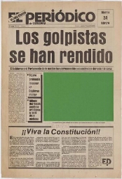 Art for Modern Architecture, El Periódico de Catalunya: Coup d’état attempt by Tejero (24.02.1981) (Arte para la arquitectura moderna, El Periódico de Catalunya: intento de golpe de estado de Tejero [24.02.1981])