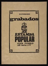 Cartel de la exposición «Grabados de Estampa Popular». Club Pueblo