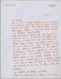 [Carta], 1973 sept. 8, Buffalo, a José Luis Alexanco, [Madrid]