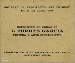 Exposición de obras de J. Torres García pintura y arte constructivo /