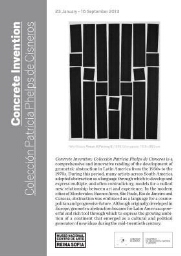 Concrete invention :colección Patricia Phelps de Cisneros : 23 January - 16 September 2013.