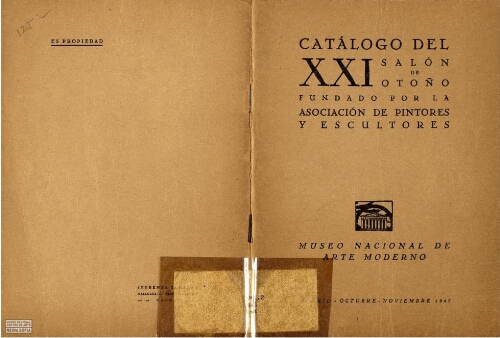 Catálogo del XXI Salón de Otoño : fundado por la Asociación de Pintores y Escultores.