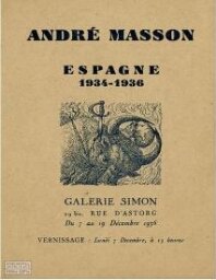 André Masson: Espagne, 1934-1936.