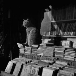 Libros de viejo con gato, Barcelona