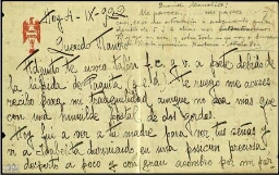 [Carta, Granada] 4-IX-922, a Manuel Ángeles Ortiz, [Madrid] 