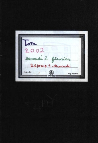 Le cahier de Tom, 7 ans /