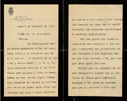 [Carta], 1916 feb. 4, Roma, a Alejandro Ferran [sic], [Madrid?] 