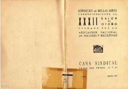 Exposición de Bellas Artes correspondiente al XXXII Salón de Otoño: fundado por la Asociación Nacional de Pintores y Escultores : Palacio del Retiro, Madrid 1961.