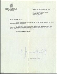 [Carta], Madrid, 25 de noviembre de 1969, a Manuel Ángeles Ortiz, París 