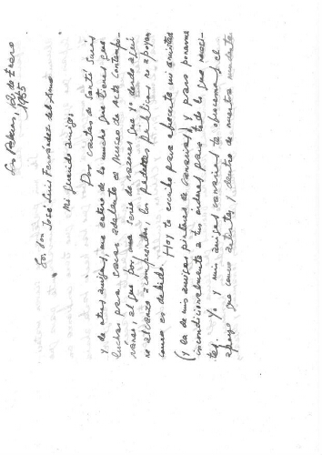[Carta], 1955 ene. 12, Las Palmas, a José Luis Fernández del Amo, [Madrid]