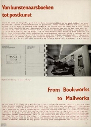 Van kunstenaarsboeken tot postkunst= From bookworks to mailworks.