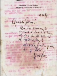 [Carta] 1987 octubre 19, Malpartida de Cáceres, a Simón [Marchán]