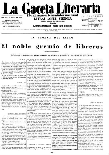 La Gaceta literaria: ibérica-americana-internacional : letras, arte, ciencia.