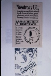Panfletos de la XI Marcha de la Resistencia