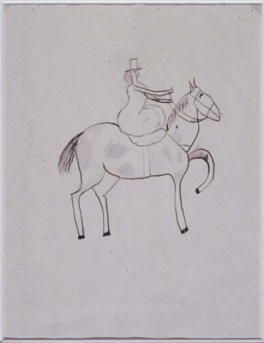Boceto para «Mañana de verbena o El Pim, Pam, Pum» (Señora a caballo del carrusel)