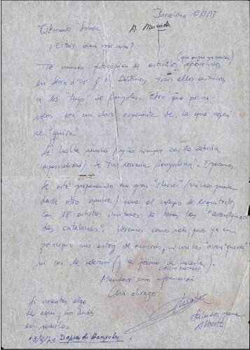 [Carta] 1973 marzo 13, Barcelona, a Simón [Marchán]