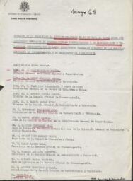 Extracto de lo tratado en la reunión celebrada el 22 de mayo de 1968 (...).
