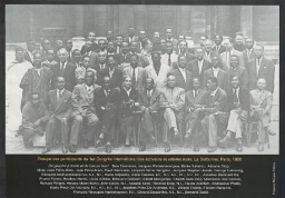 Groupe des participants du 1er Congrès international des écrivains et artistes noirs