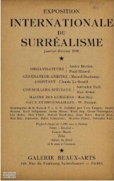 Exposition internationale du surréalisme: janvier-février 1938 /