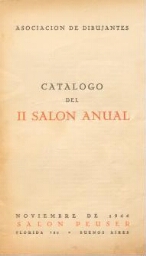 Catálogo del II Salón Anual - noviembre de 1944, Salón Peuser, Buenos Aires