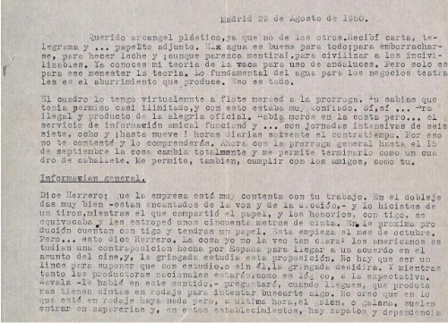 [Carta], 1950 ag. 29, Madrid, a [Alfredo Muñiz] 