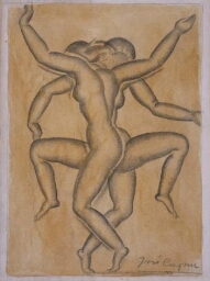 Desnudos de dos mujeres bailando