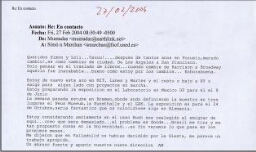 [Correo electrónico] 2004 febrero 27, a Simón Marchán 