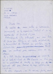 [Carta, 1973, Madrid, a C.O.S.R.A.C., Bordeaux, Francia]