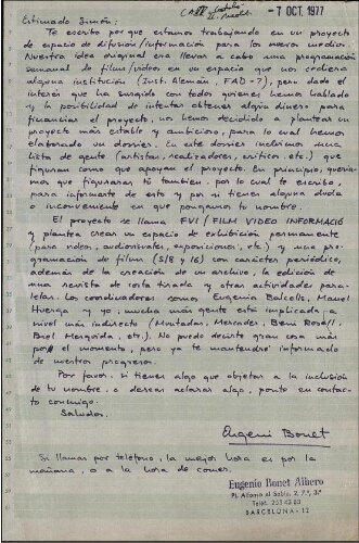 [Carta] 1977 oct. 7, Barcelona, a Simón [Marchán]