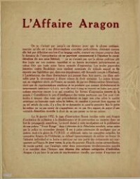 L'Affaire Aragon: [Paris, janvier 1932] 