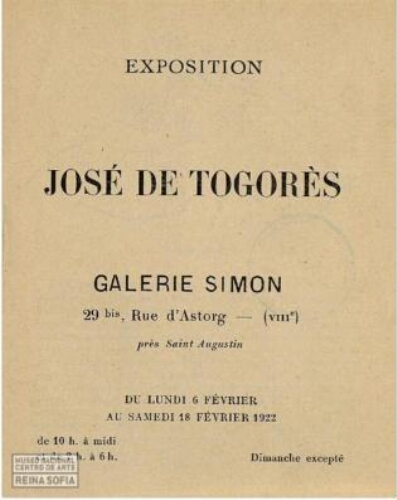 Exposition José de Togores