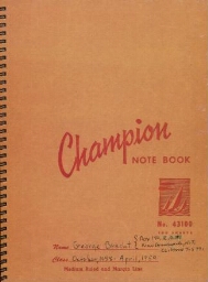 George Brecht -- Notebooks - October 1958-April 1959