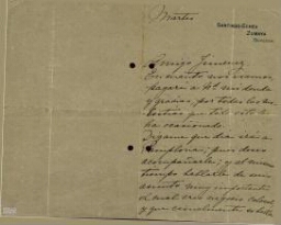[Carta], [19--], Santiago-Echea, Zumaya (Guipúzcoa), a [Pedro] Jiménez 