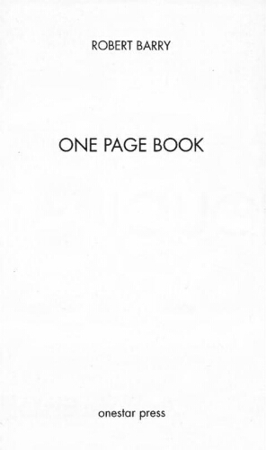 One page book /