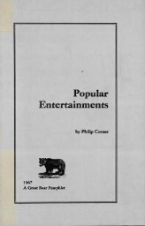 Popular entertainments 
